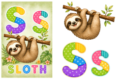 Nursery Alphabet Animal Clipart &amp; Learning Cards Bundle Product Image 6