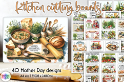Mom’s Kitchen Cutting Boards Bundle, Mother Day Gift Ideas Product Image 1