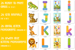 Nursery Alphabet Animal Clipart &amp; Learning Cards Bundle Product Image 9
