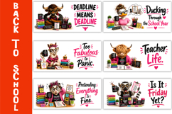 Funny Teacher Mug Wrap Sublimation Bundle, Back to School Product Image 4