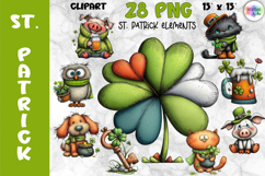 St. Patrick’s Day Clipart Bundle, Cute Lucky Animals Product Image 1