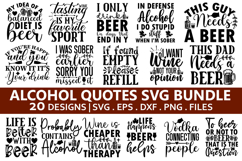 Alcohol Quotes SVG Bundle - Alcohol T-shirt Design Product Image 1