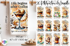 Coffee Cocktails Kitchen Towel Bundle, Coffee Lover Prints Product Image 1