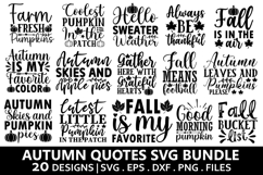 Autumn Quotes SVG Bundle - Autumn T-Shirt Design Product Image 1