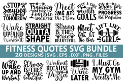 Fitness Quotes SVG Bundle - Gym T-Shirt Design Product Image 1