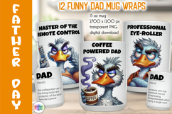Funny Dad Goose Mug Wraps Bundle, Funny Father's Day Quotes Product Image 1