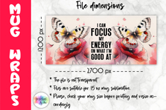 Positive Floral Mug Wraps Bundle, Inspirational Quotes Product Image 3