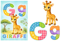 Nursery Alphabet Animal Clipart &amp; Learning Cards Bundle Product Image 3