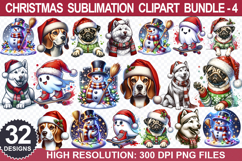 Christmas Sublimation Clipart Bundle - Christmas PNG files Product Image 1