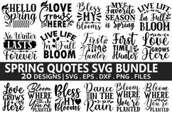 Spring Quotes SVG Bundle - Spring T-Shirt Design Product Image 1