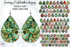 St. Patrick’s Day Earrings Sublimation Bundle, Lucky Clover Product Image 1