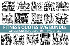 Fitness Quotes SVG Bundle - Gym T-Shirt Design Product Image 1