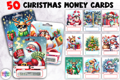 Christmas Money Cards Bundle, Printable Gift Card Holders Product Image 1