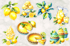 Vibrant Lemon Stickers Bundles , Citrus Illustrations Product Image 2