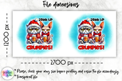 Sarcastic Christmas Mug Wrap Design, Funny Cat Lover Print Product Image 2