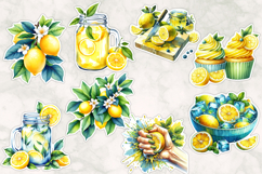 Vibrant Lemon Stickers Bundles , Citrus Illustrations Product Image 3