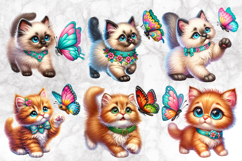 Cute Kitten Clipart Bundle | Cat Lover Adorable Illustration Product Image 4