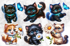 Cute Kitten Clipart Bundle | Cat Lover Adorable Illustration Product Image 5