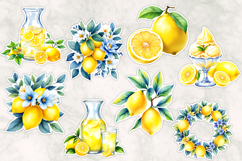 Vibrant Lemon Stickers Bundles , Citrus Illustrations Product Image 5