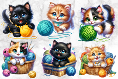 Cute Kitten Clipart Bundle | Cat Lover Adorable Illustration Product Image 6