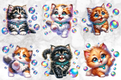 Cute Kitten Clipart Bundle | Cat Lover Adorable Illustration Product Image 7