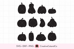 pumpkin black silhouette svg png clip art bundle