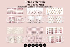 bundle retro groovy valentine coffee glass wrap svg glass mug svg presized for 11oz and 15oz glass ready to cut and sublimation files