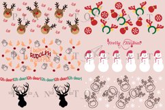 bundle rudolph reindeer christmas libbey beer glass can wrap svg presized template for 16oz and 20oz glass