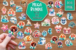 Stickers Under sea world. Children's stickers bundle Product Image 1