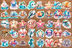 Stickers Under sea world. Children's stickers bundle Product Image 2