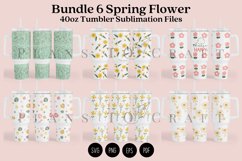 bundle spring flower 40oz quencher tumbler sublimation full wrap high resolution transparant background