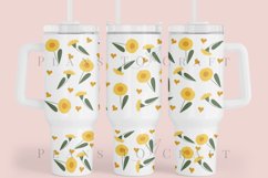 bundle spring flower 40oz quencher tumbler sublimation full wrap high resolution transparant background