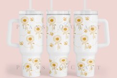 bundle spring flower 40oz quencher tumbler sublimation full wrap high resolution transparant background