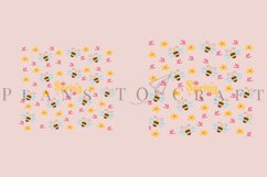 bundle spring flower floral skinny tumbler sublimation design for 20oz and 30oz skinny tumbler sublimation wrap