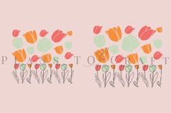 bundle spring flower floral skinny tumbler sublimation design for 20oz and 30oz skinny tumbler sublimation wrap