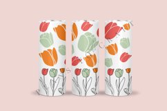 bundle spring flower floral skinny tumbler sublimation design for 20oz and 30oz skinny tumbler sublimation wrap