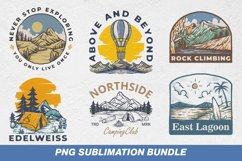 outdoor adventure camping badge sublimation PNG bundle Product Image 1