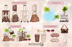 Travel Clipart Bundle PNG Vacation Luxury Brown Fashion PNG Product Image 2