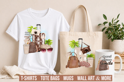 Travel Clipart Bundle PNG Vacation Luxury Brown Fashion PNG Product Image 3