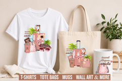 Stripped brown Travel Clipart Bundle PNG Vacation Fashion Product Image 2
