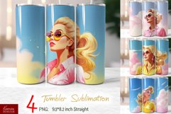 Pink Tumbler Design|Blonde Girl Wearing Sunglasses Product Image 1
