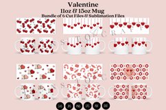 bundle valentine 6 coffee glass wrap svg glass mug svg presized for 11oz and 15oz glass ready to cut and sublimation files