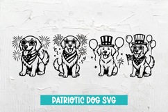 Patriotic Dog with American Flag, 4th of July Product Image 1