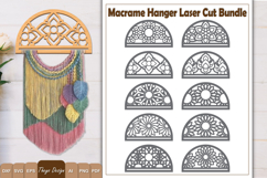 Hanger Macrame Laser Cut | Wood Frame Weaving Macrame Bundle Product Image 1