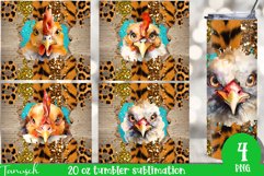 20 oz Tumbler peeking Chicken through wall hole BUNDLE Product Image 1