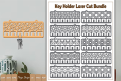 Wooden Key Holder Laser Cut Files | Wooden Wall Decor Bundle Product Image 1