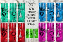 3d inflated wedding sublimation tumbler, puff wrap BUNDLE Product Image 1