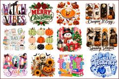 Christmas &amp; Teacher PNG T-shirt Product Image 1