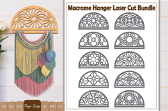 Hanger Macrame Laser Cut | Wood Frame Weaving Macrame Bundle Product Image 1