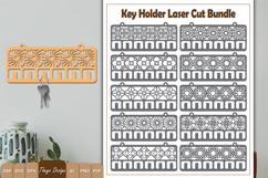 Wooden Key Holder Laser Cut Files | Wooden Wall Decor Bundle Product Image 1